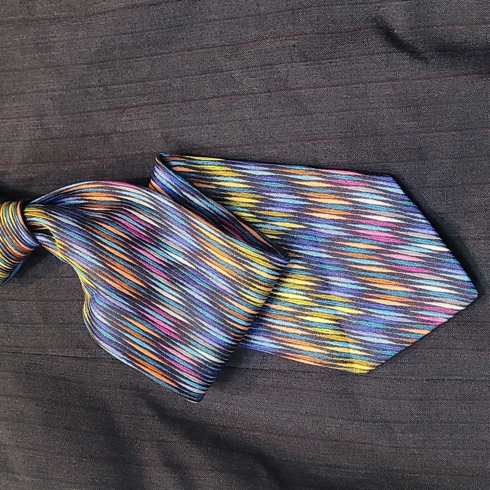 Desantis Collection multi colored made in Italy silk tie
